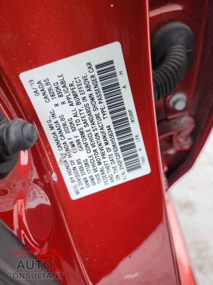 HONDA CIVIC 2019 - 2HGFC2F63KH556344