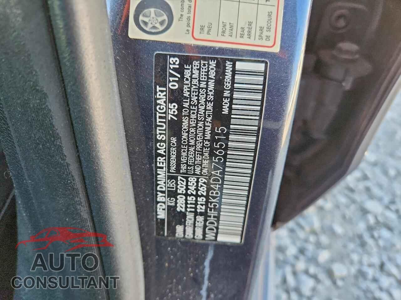 MERCEDES-BENZ E-CLASS 2013 - WDDHF5KB4DA756515