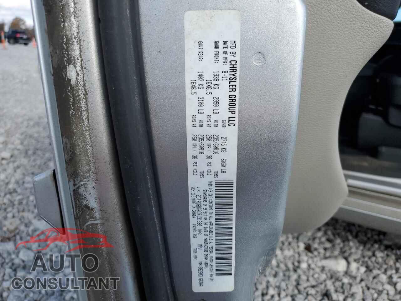 DODGE CARAVAN 2012 - 2C4RDGBG0CR131390