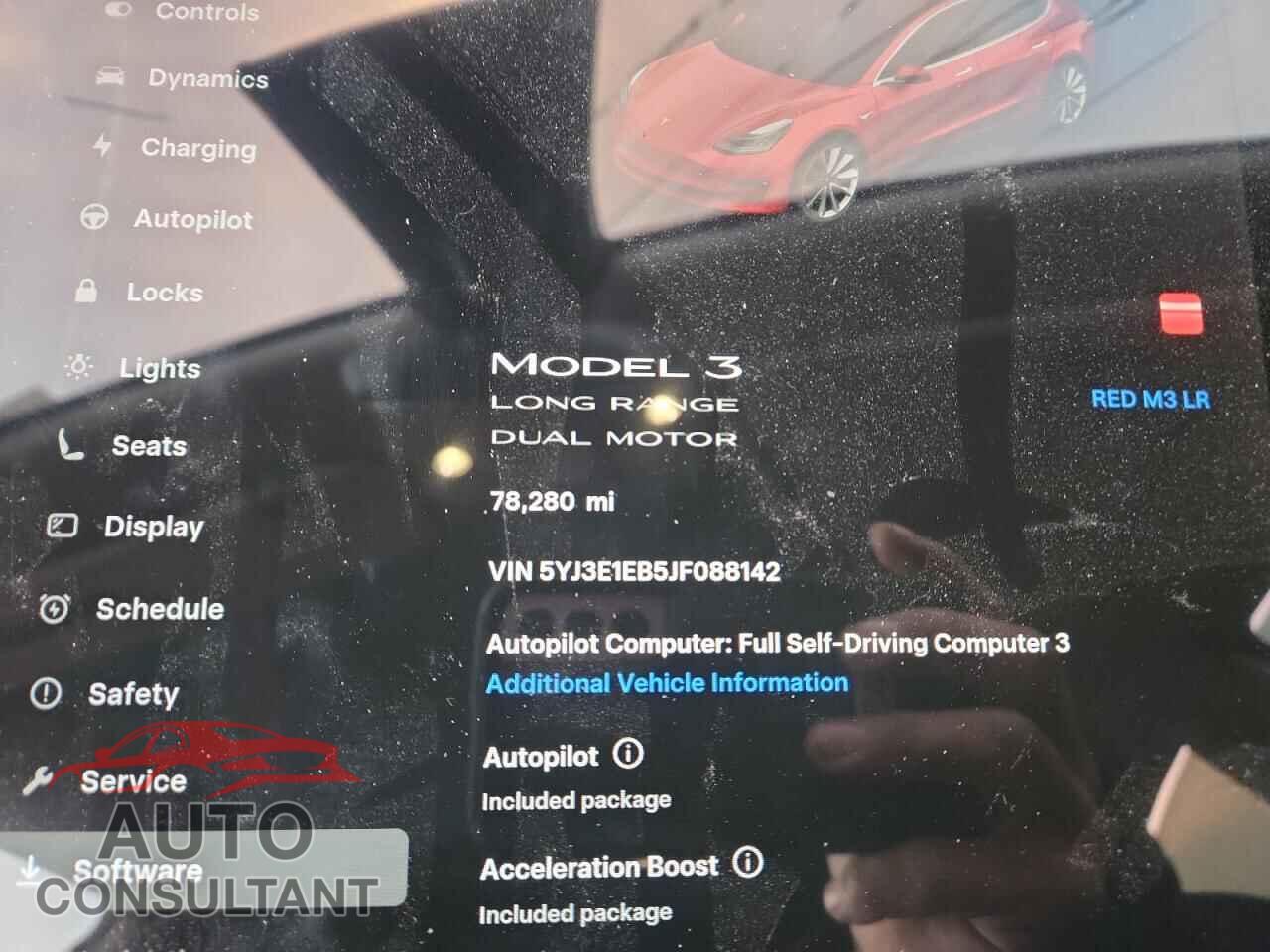 TESLA MODEL 3 2018 - 5YJ3E1EB5JF088142