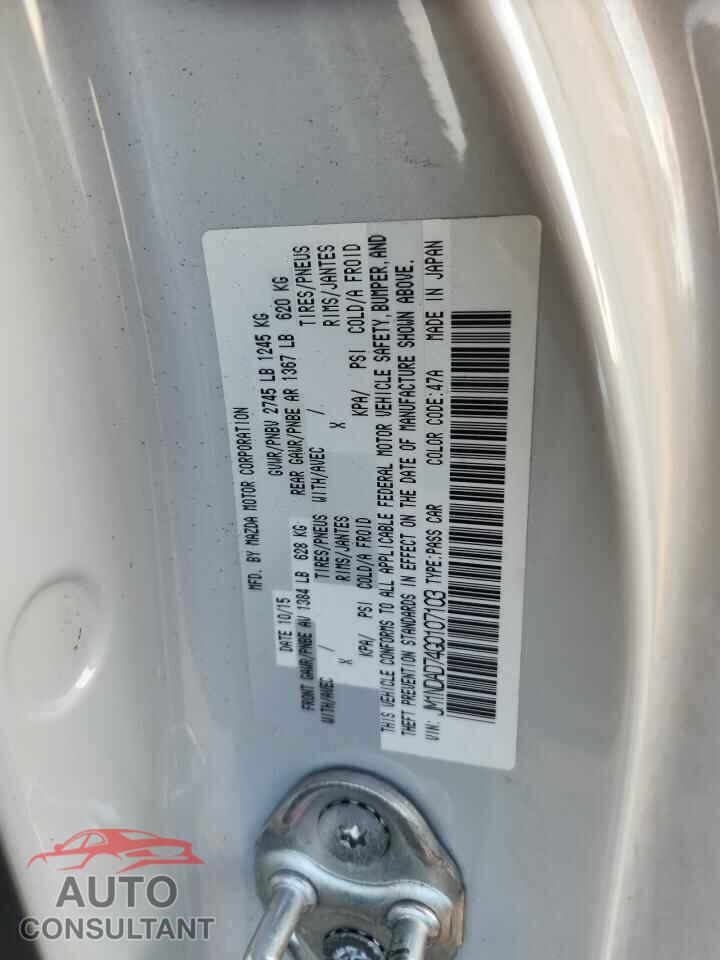 MAZDA MX5 2016 - JM1NDAD74G0107103