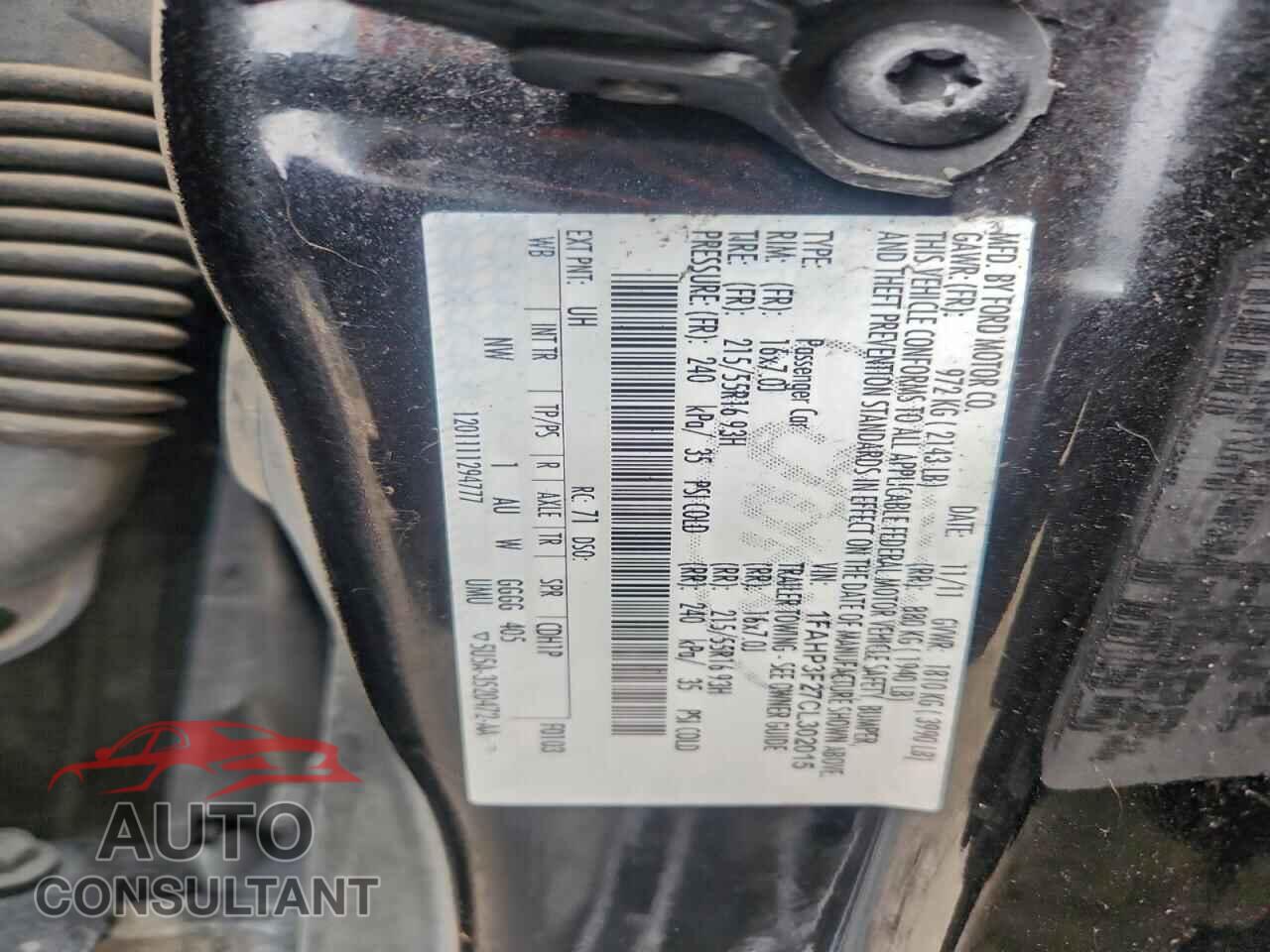 FORD FOCUS 2012 - 1FAHP3F27CL302015