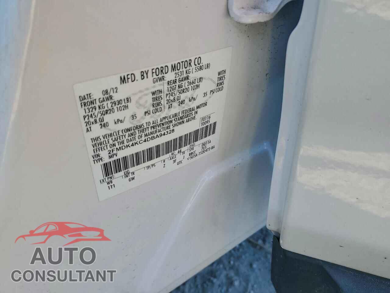 FORD EDGE 2013 - 2FMDK4KC4DBA94328