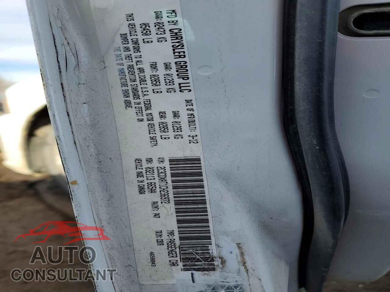 DODGE CHARGER 2012 - 2C3CDXAT1CH236972