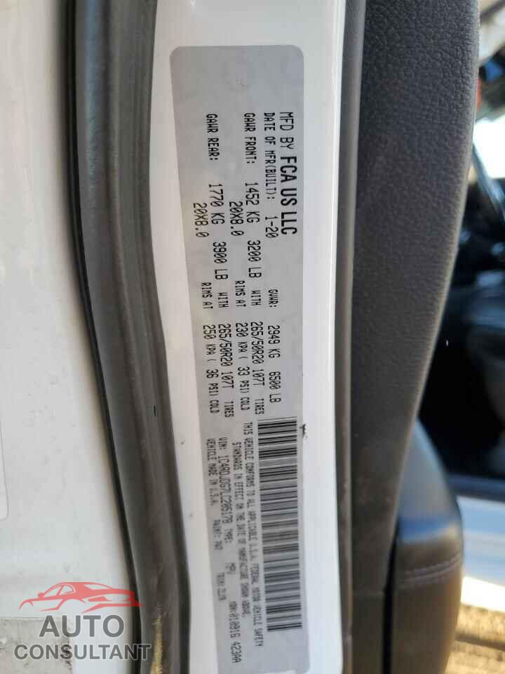 DODGE DURANGO 2020 - 1C4RDJDG7LC205178