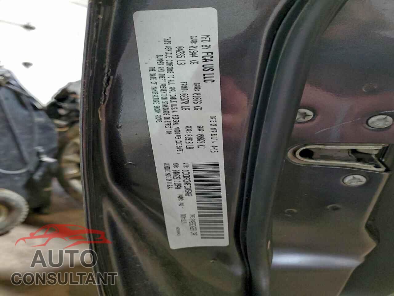 DODGE DART 2015 - 1C3CDFCB4FD345460