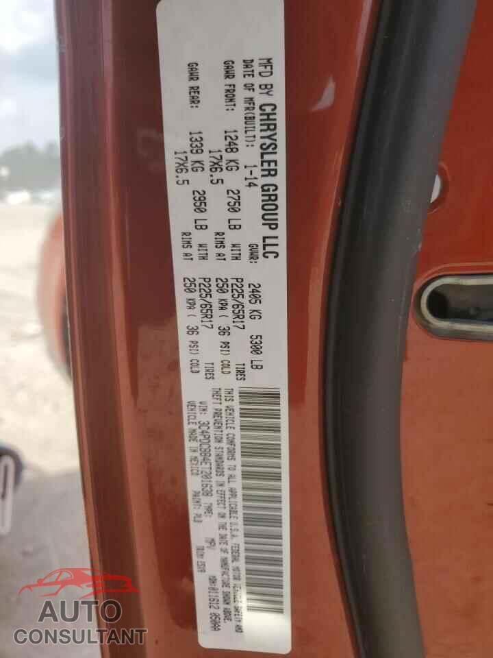 DODGE JOURNEY 2014 - 3C4PDCBB4ET201638