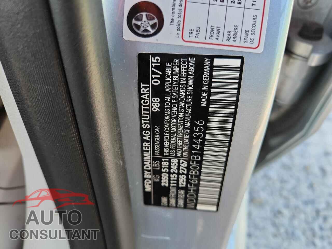 MERCEDES-BENZ E-CLASS 2015 - WDDHF6FB0FB144356