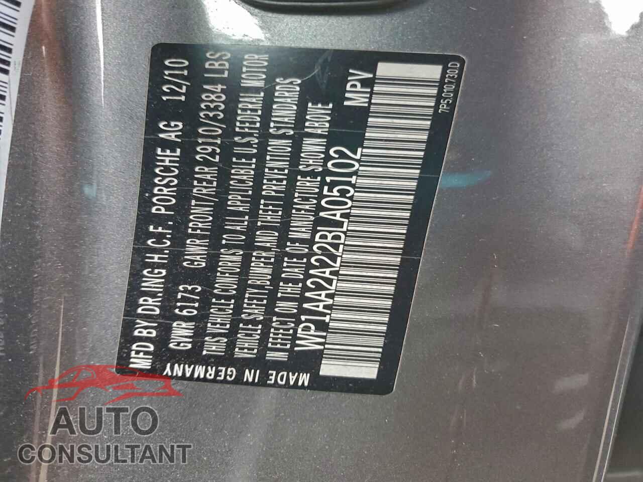 PORSCHE CAYENNE 2011 - WP1AA2A22BLA05102