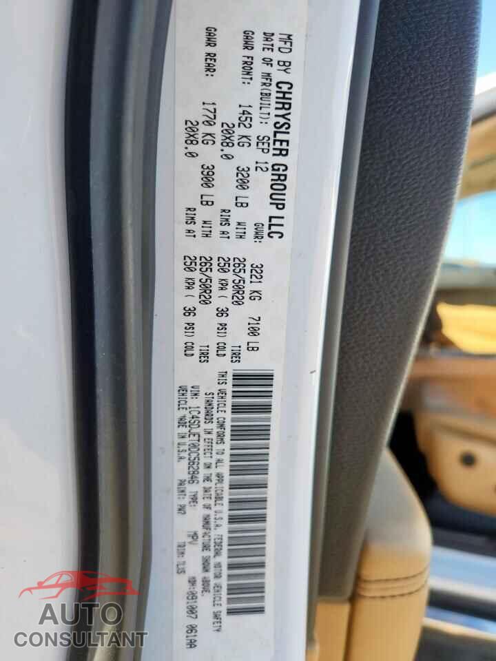 DODGE DURANGO 2013 - 1C4SDJET0DC562846