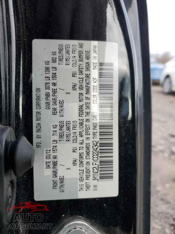 MAZDA MX5 2012 - JM1NC2LFXC0224342