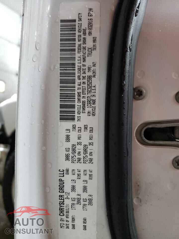 DODGE RAM 1500 2012 - 1C6RD7LT6CS252586