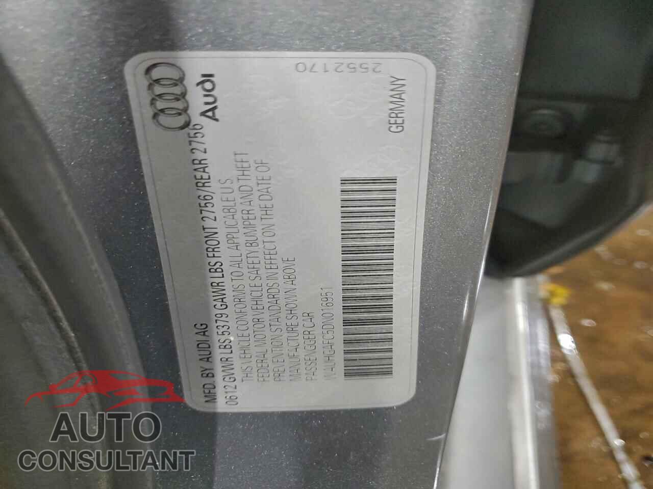 AUDI A6 2013 - WAUHGAFC5DN016951