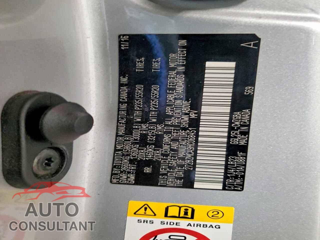 LEXUS RX350 2017 - 2T2BZMCA9HC068451