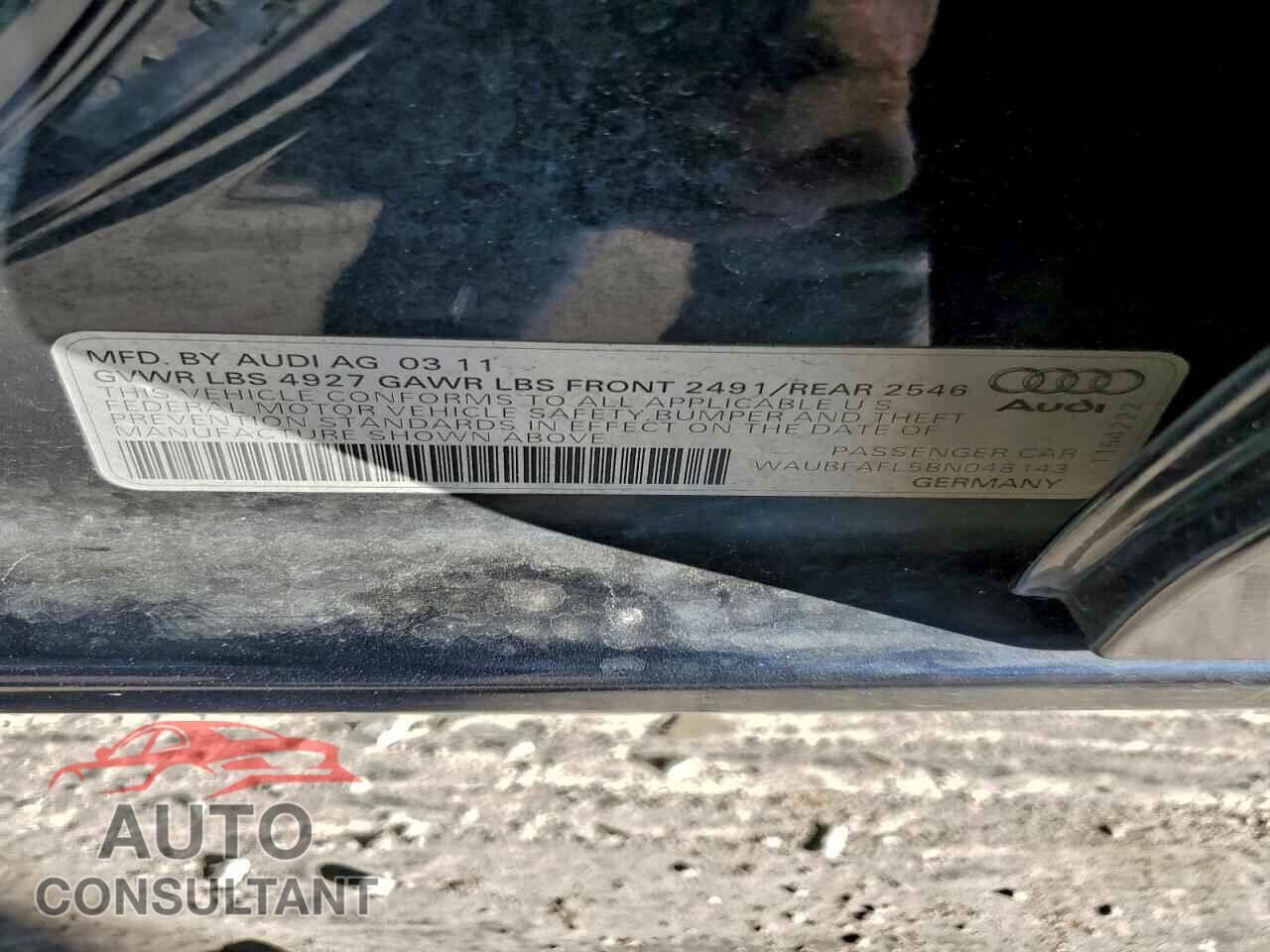 AUDI A4 2011 - WAUBFAFL5BN048143
