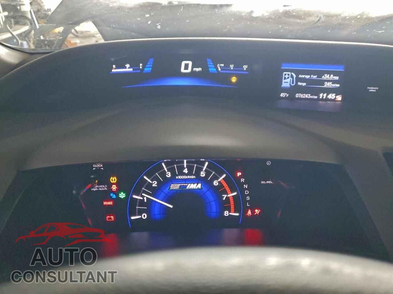 HONDA CIVIC 2012 - JHMFB4F23CS005527