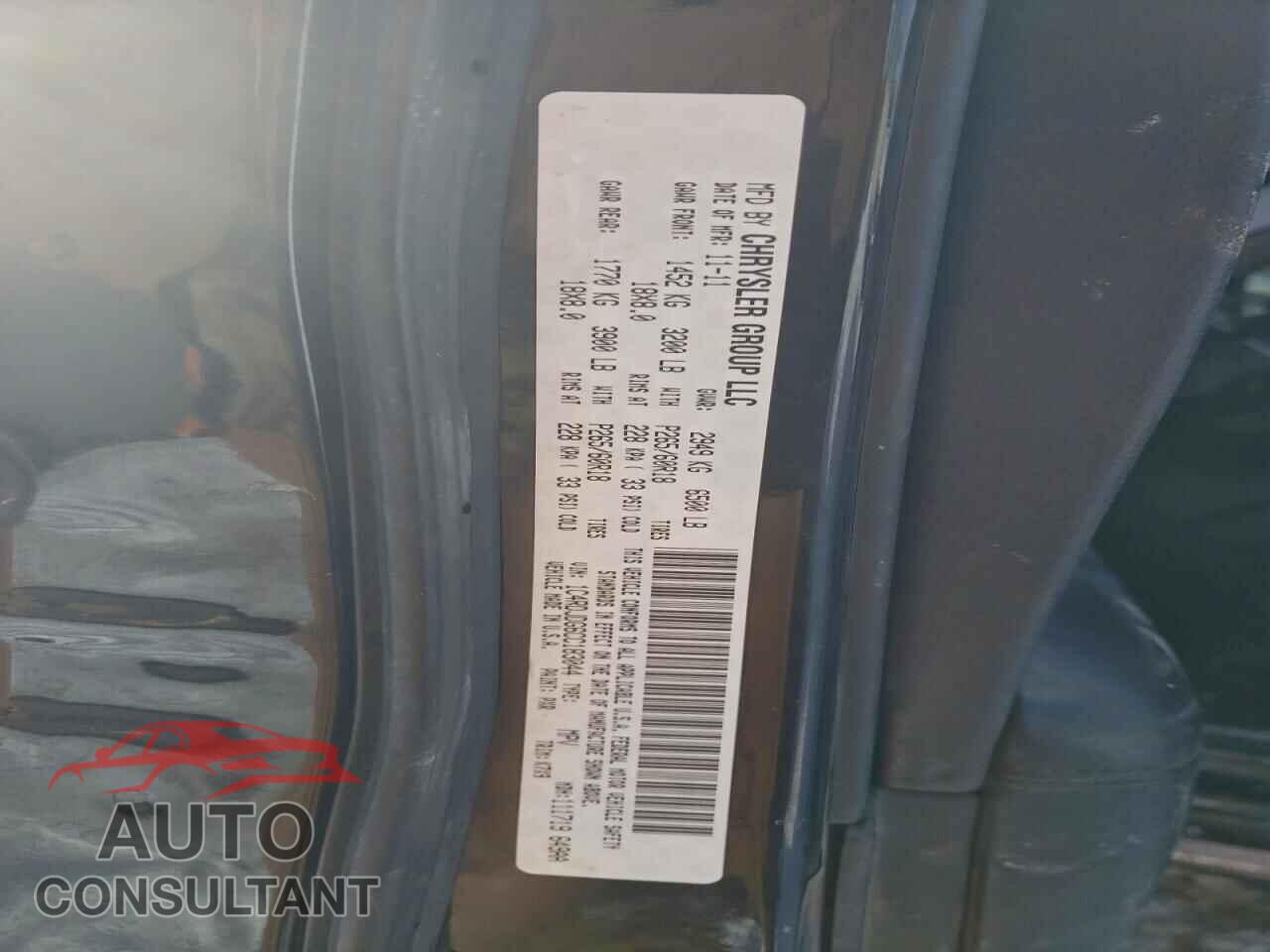 DODGE DURANGO 2012 - 1C4RDJDG6CC183044