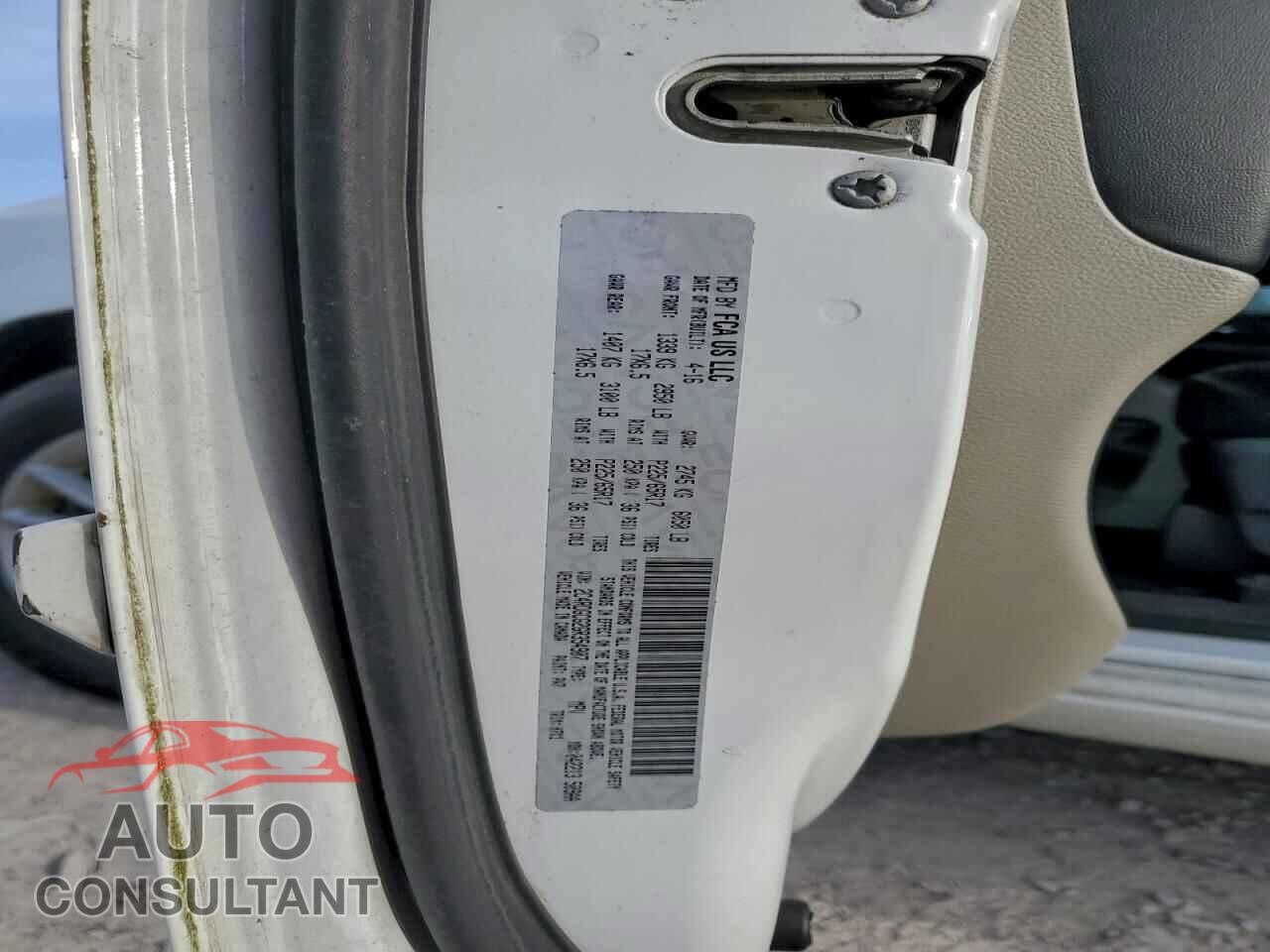DODGE CARAVAN 2016 - 2C4RDGCG2GR354907