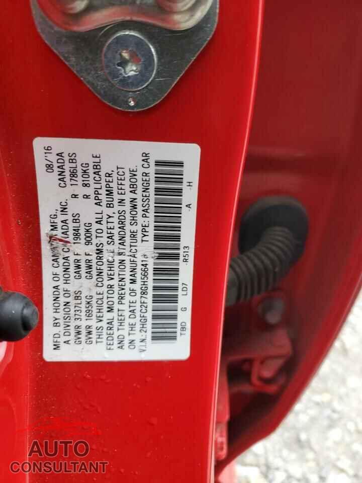 HONDA CIVIC 2016 - 2HGFC2F78GH566416