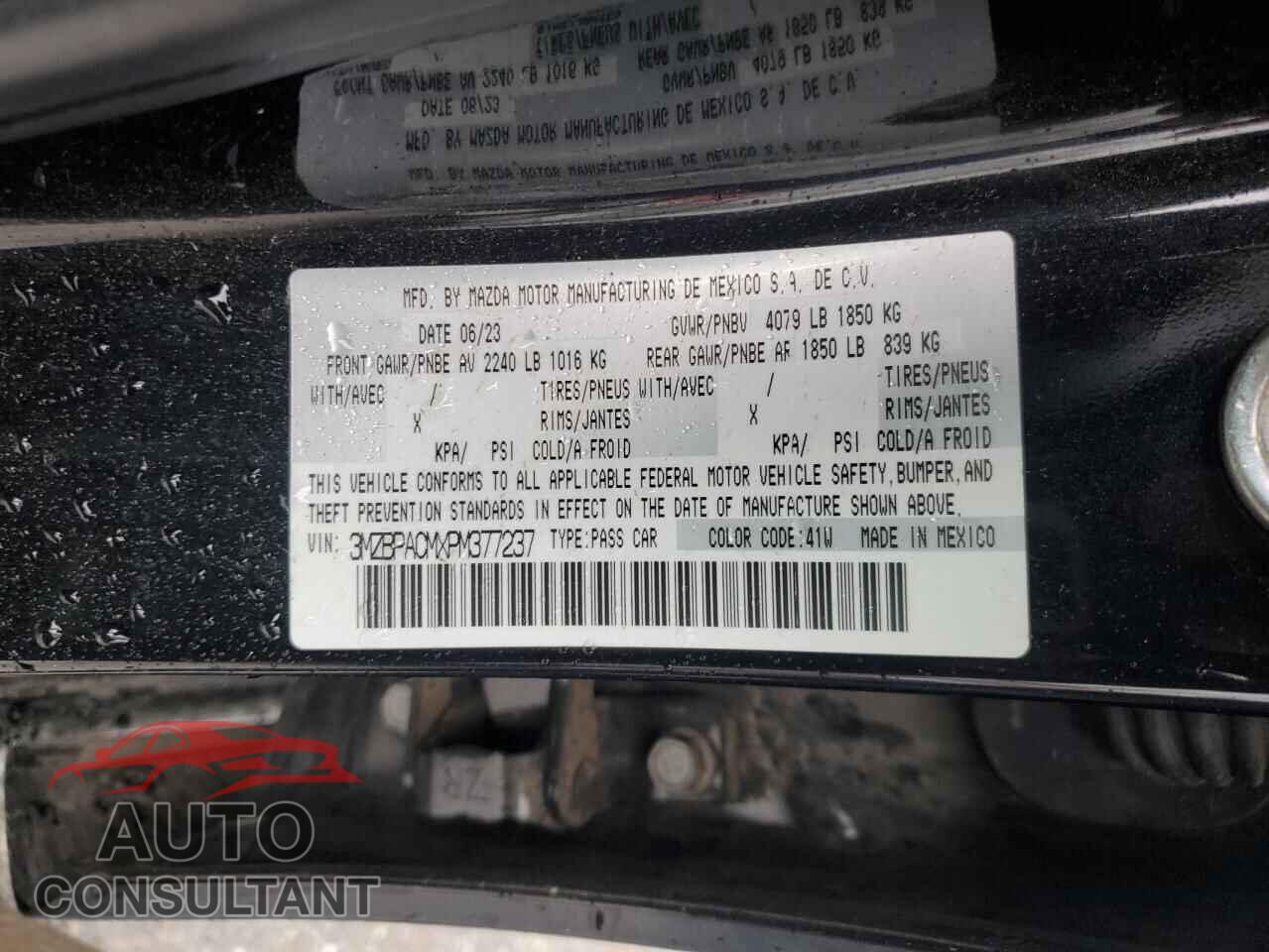 MAZDA 3 2023 - 3MZBPACMXPM377237