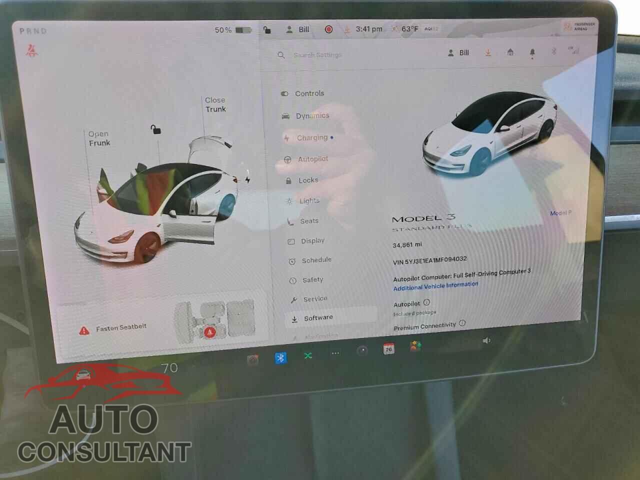 TESLA MODEL 3 2021 - 5YJ3E1EA1MF094032