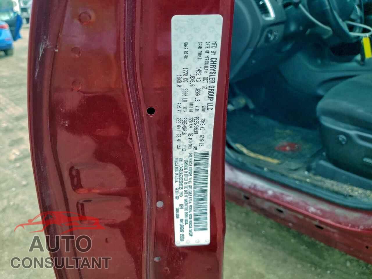DODGE DURANGO 2013 - 1C4RDJAG3DC580135