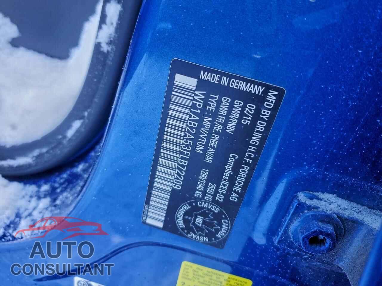 PORSCHE MACAN 2015 - WP1AB2A53FLB72209