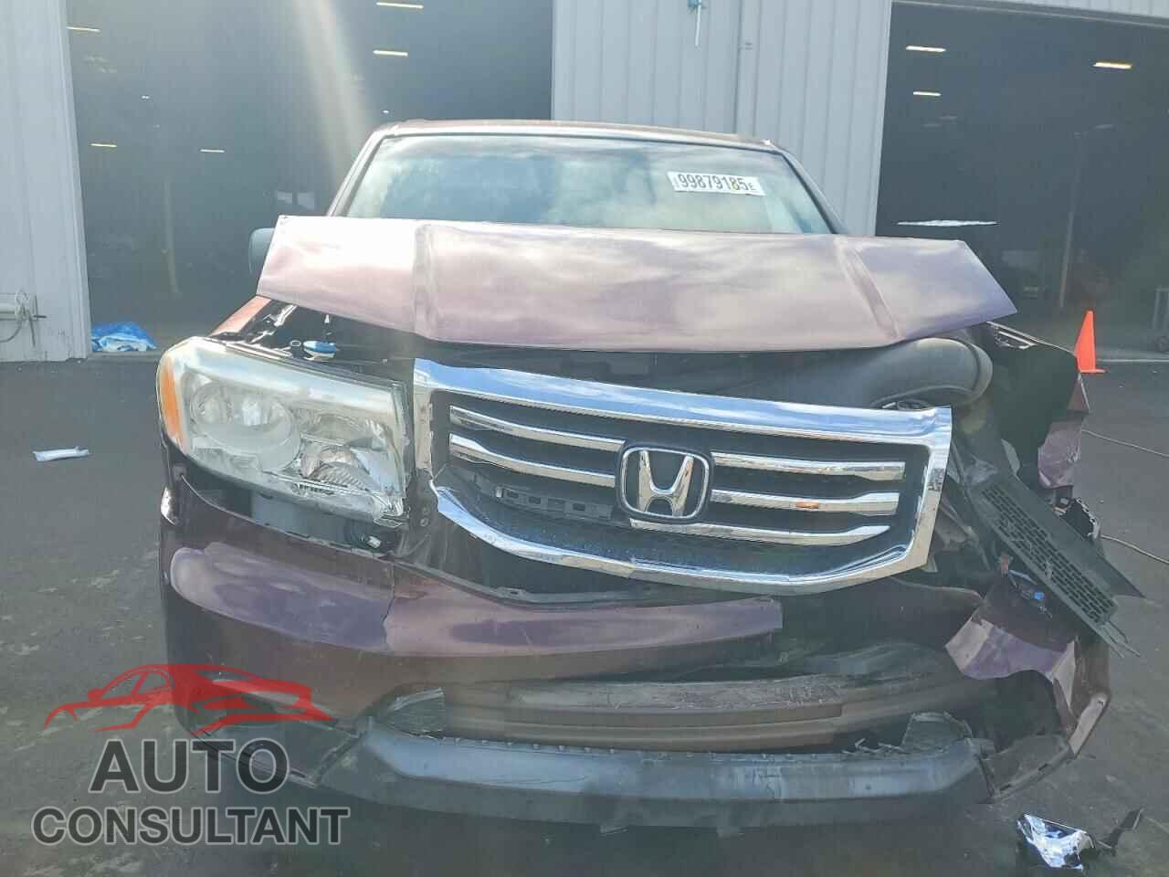 HONDA PILOT 2012 - 5FNYF3H25CB016287