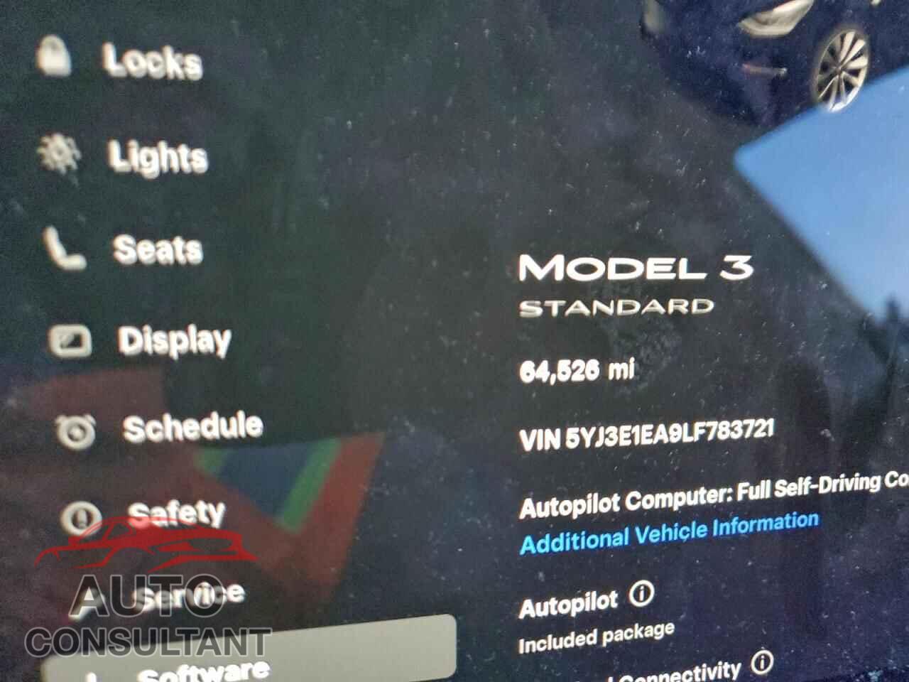 TESLA MODEL 3 2020 - 5YJ3E1EA9LF783721