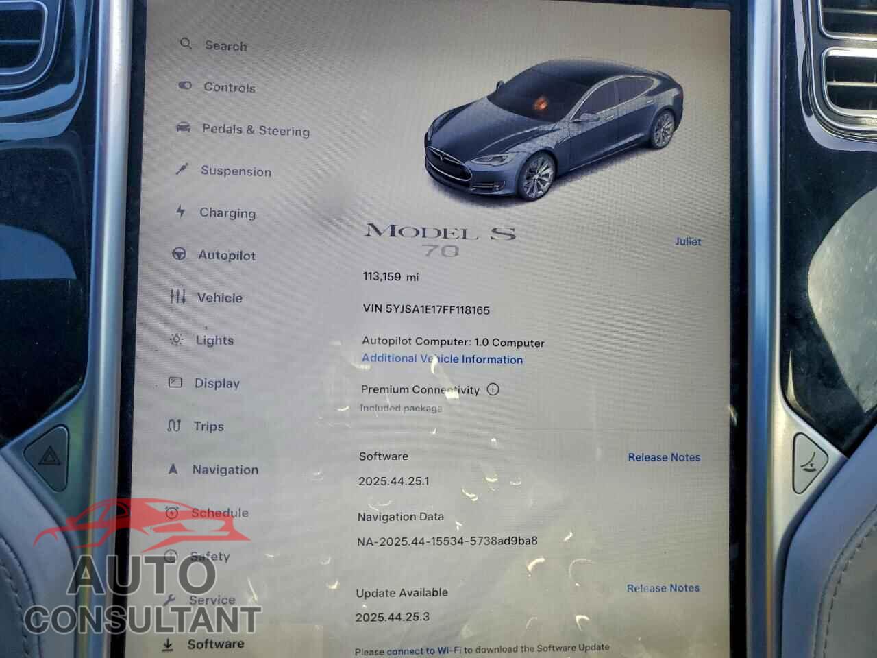 TESLA MODEL S 2015 - 5YJSA1E17FF118165