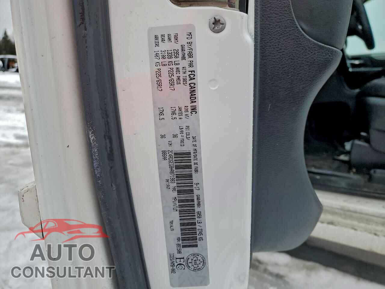 DODGE CARAVAN 2017 - 2C4RDGEG8HR871983