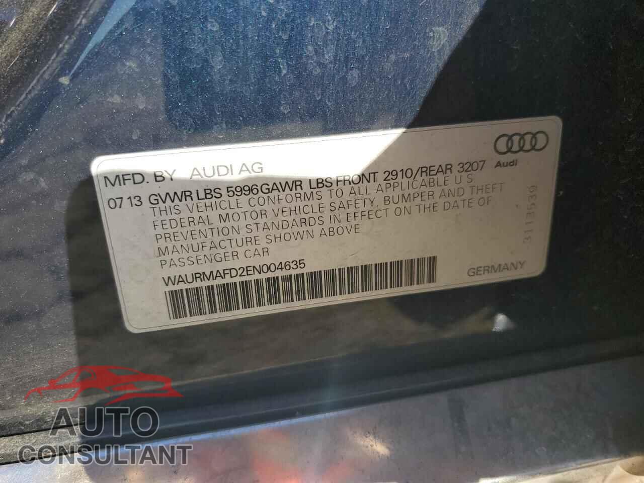 AUDI A8 2014 - WAURMAFD2EN004635