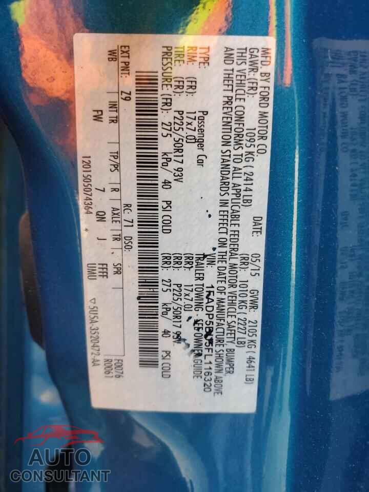 FORD CMAX 2015 - 1FADP5BU5FL116320