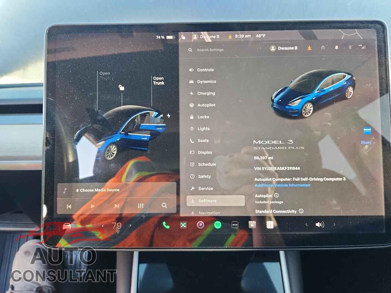 TESLA MODEL 3 2019 - 5YJ3E1EA5KF311644
