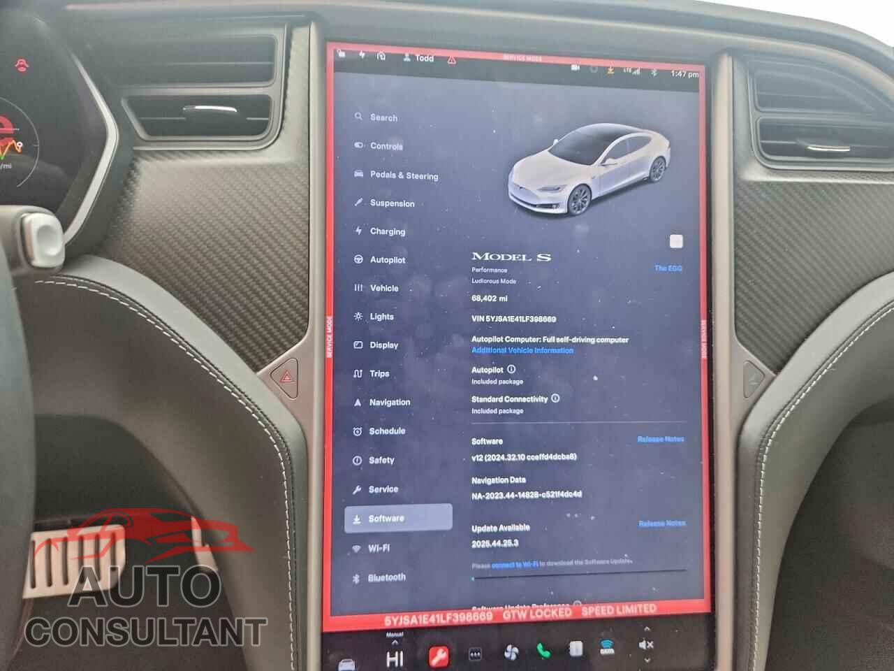TESLA MODEL S 2020 - 5YJSA1E41LF398669