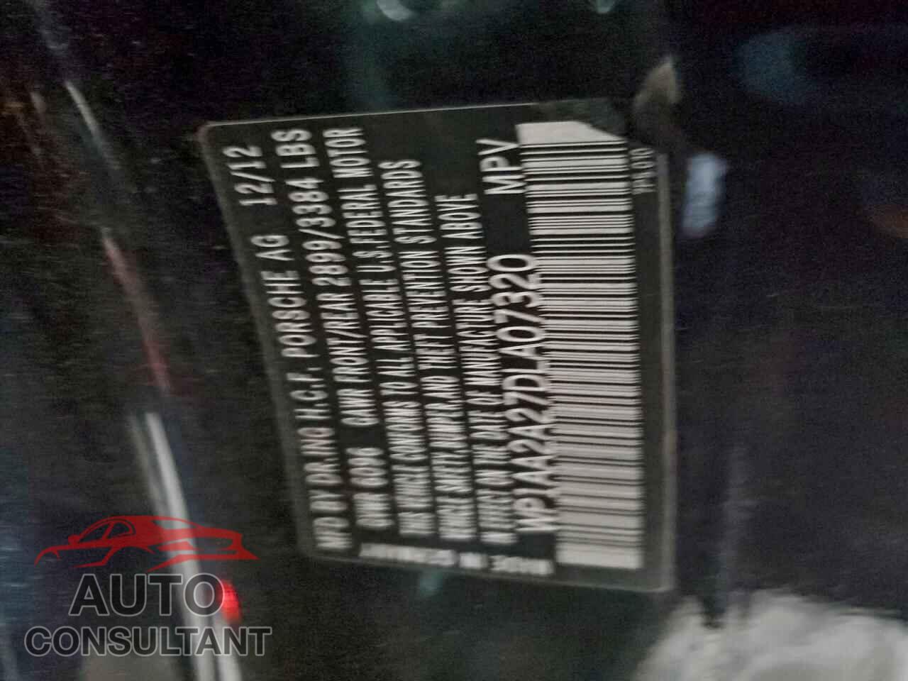 PORSCHE CAYENNE 2013 - WP1AA2A27DLA07320
