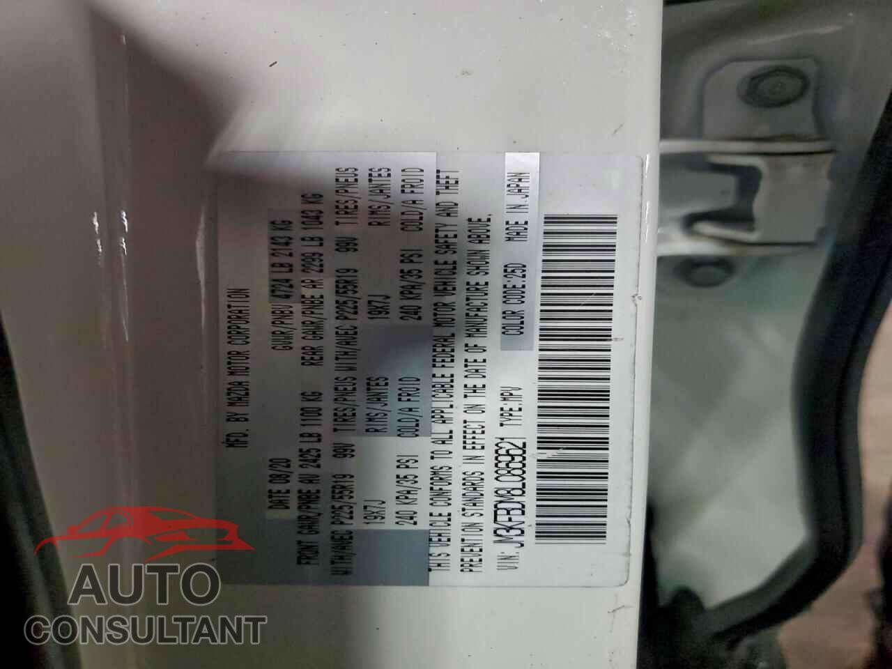 MAZDA CX-5 2020 - JM3KFBDM8L0869621