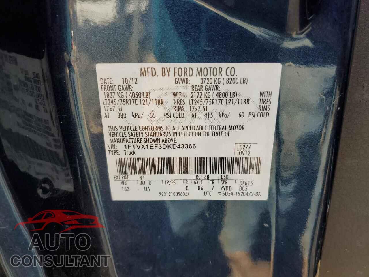 FORD F-150 2013 - 1FTVX1EF3DKD43366