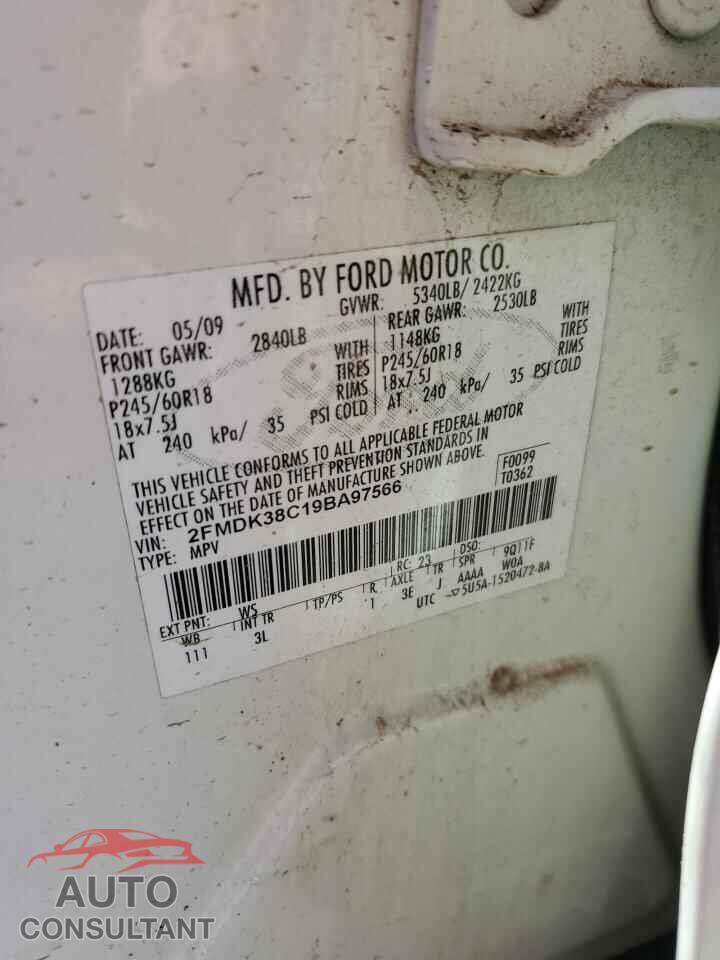 FORD EDGE 2009 - 2FMDK38C19BA97566