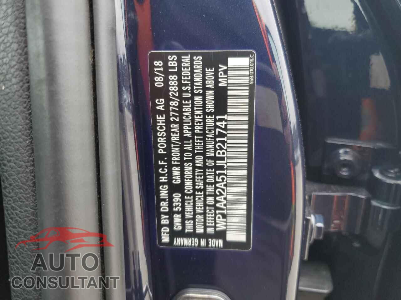 PORSCHE MACAN 2018 - WP1AA2A51JLB21741
