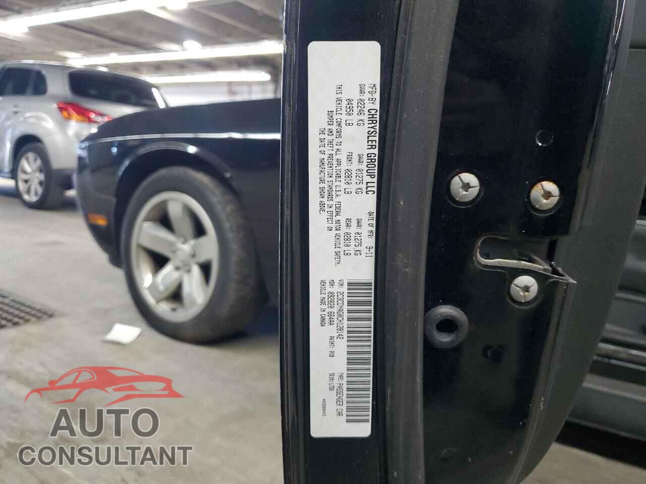 DODGE CHALLENGER 2012 - 2C3CDYAG0CH128142