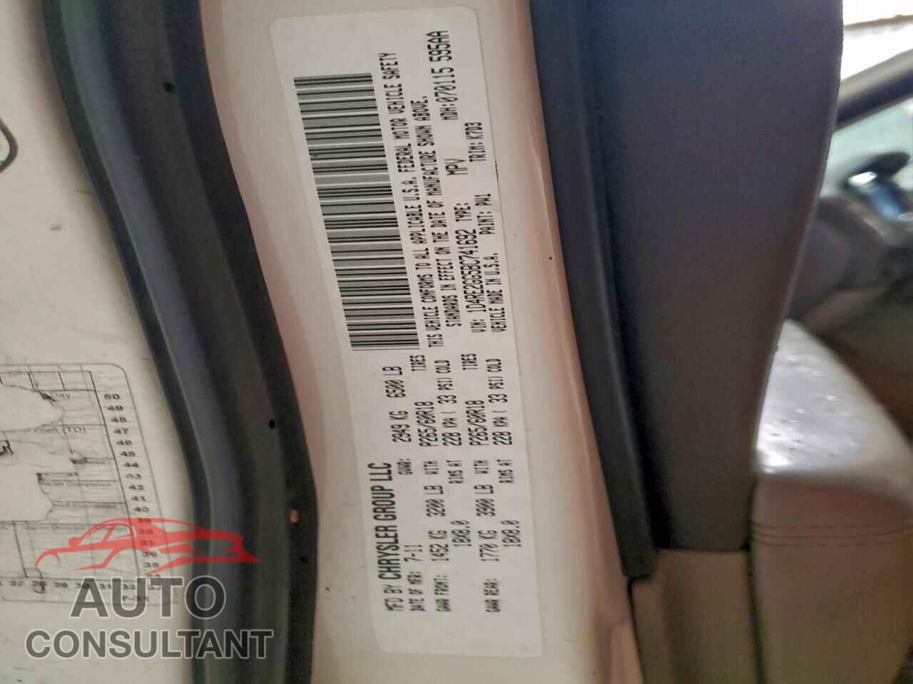 DODGE DURANGO 2011 - 1D4RE2GG5BC741692