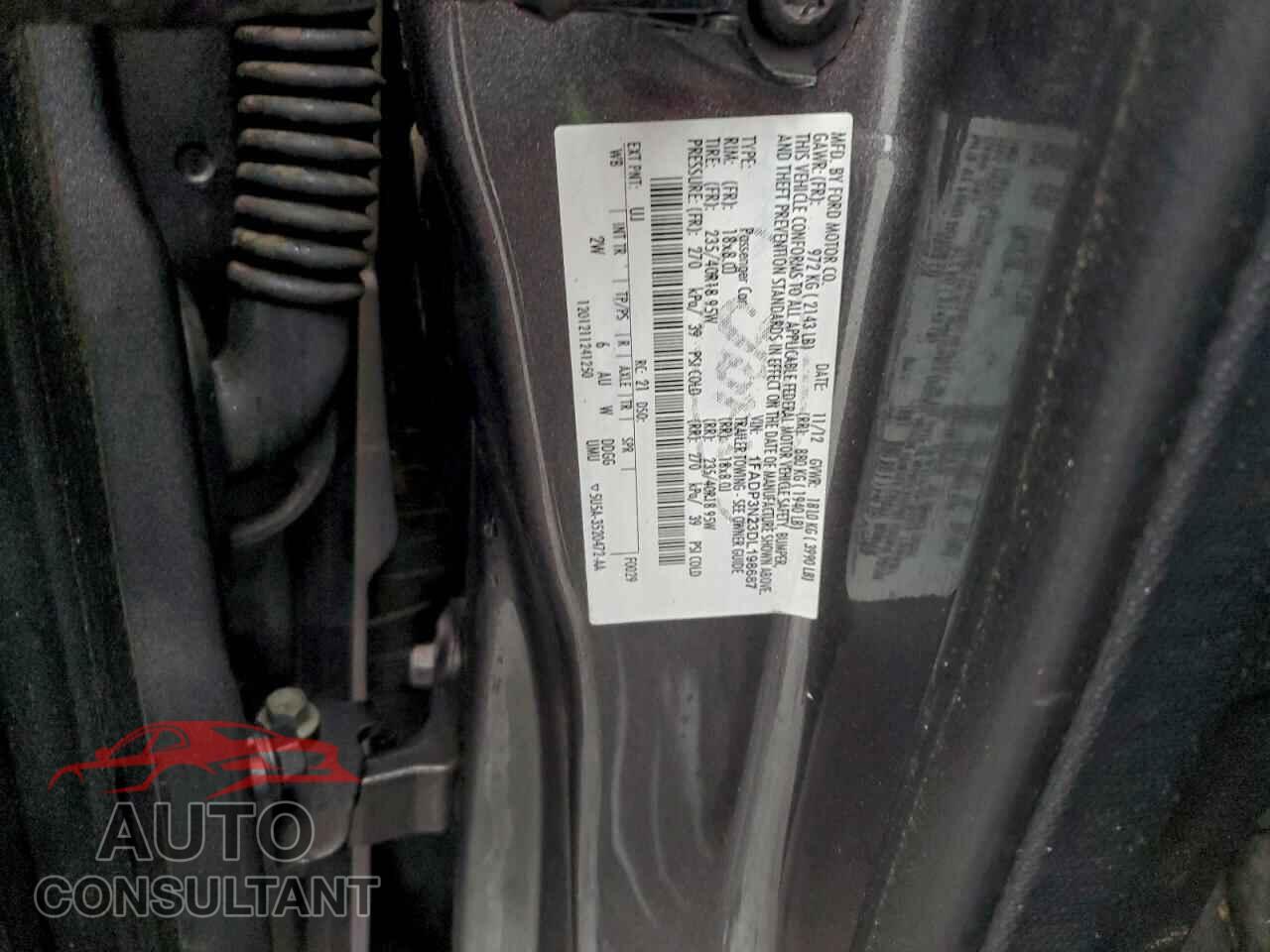 FORD FOCUS 2013 - 1FADP3N23DL198687