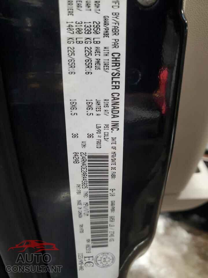DODGE CARAVAN 2010 - 2D4RN4DE2AR445825