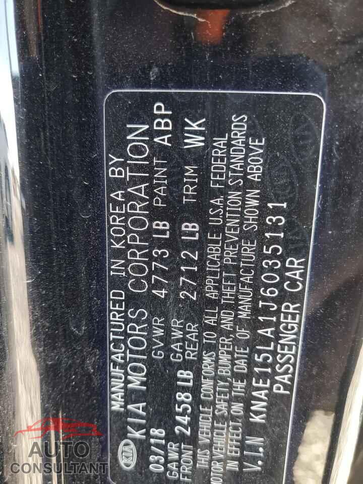 KIA STINGER 2018 - KNAE15LA1J6035131