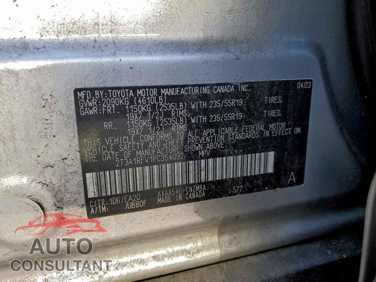 TOYOTA RAV4 2023 - 2T3A1RFV1PC354092