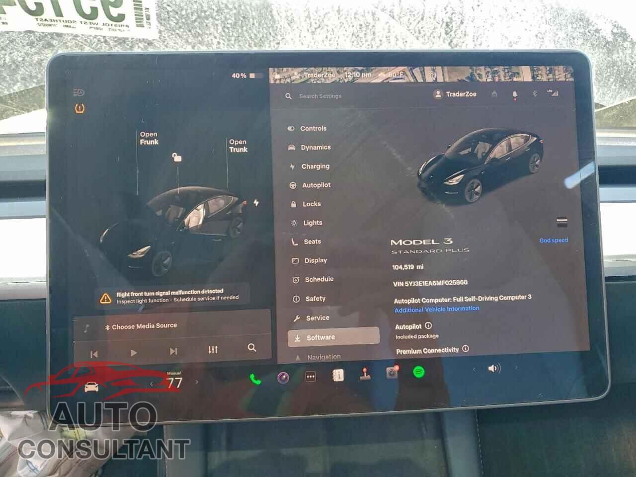 TESLA MODEL 3 2021 - 5YJ3E1EA6MF025868