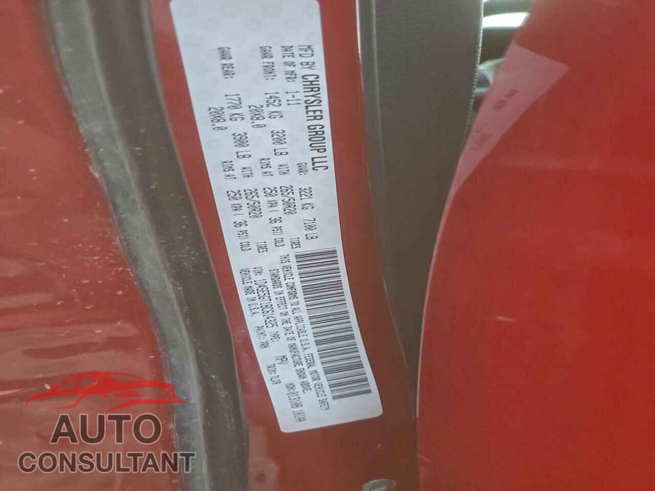DODGE DURANGO 2011 - 1D4SE5GT1BC614325