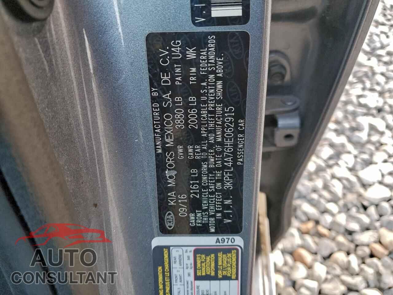 KIA FORTE 2017 - 3KPFL4A76HE062915