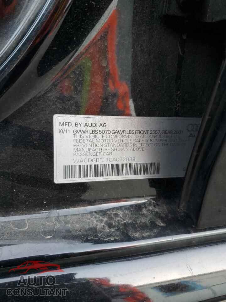 AUDI S4/RS4 2012 - WAUDGBFL1CA072038